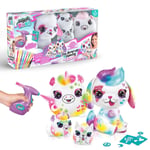 Airbrush Plush Family Pack - Customize 4 Plush Toys with Stencils & Markers