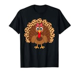 Thanksgiving Leopard Turkey Thanksgiving Autumn Fall season T-Shirt