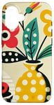 Coque pour iPhone 16 Vase floral rétro avec une touche ludique