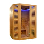 Sauna Hybride Vellora 2/3 places et accessoires (seau, louche, hygro/thermomètre, pierres et poêle électrique harvia 3,5kw)