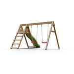 Portique & Toboggan de jardin en bois 390 x 256 x 252 cm - Azalée - Chalet&jardin