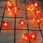 Jul 2m 20 Led String Fairy Lights Garland Dekor Party Xmas Tree Hängande Lampa Inomhus Utomhus Hem Öppen spis Mantel Dekorationer Gift Box