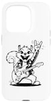 Coque pour iPhone 15 Pro Squirrel jouant de la guitare rock and roll hommes femmes rock band