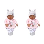 Baby Annabell Sweetie For Babies 706435-30cm Doll with Super Soft Fabric Body & Rattle for New-born and Infants - Includes Built-in Rattle - Hand Washable - Suitable from Birth (Pack of 2)