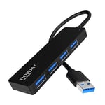 Hub USB, HOPDAY Hub USB 3.0 avec 4 Ports USB 3.0, Data Hub USB 4 Ports Transfert de Données 5Gbps pour Macbook, Mac Pro, PC, Linux, XPS, Disques Durs Externes etc.