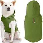 Gooby Chaque Jour en Polaire Temps Froid Gilet sans Manches pour Homme avec Capuche pour Petit Chien, Petit, Vert