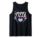 Trendy Pizza Love Rock N Roll Gradient Font Débardeur