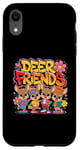 Coque pour iPhone XR Design Deer Friends Kids – Animaux adorables