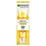 3 x Garnier Skin Active Vitamin C Daily UV Brightening Fluid Invisi SPF50+ 40ml