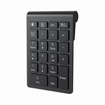 cimetech Clavier Numérique sans Fil, Extension de Clavier Ergonomique,Pavé numérique Bluetooth 5.0 avec 22 Touches Portatif Mini Calcul de Bureau pour Ordinateur Portable, Surface Pro, PC (Noir)