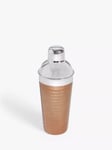 John Lewis Hammered Stainless Steel Cocktail Shaker, 500ml, Copper