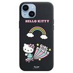 Personalaizer Coque iPhone 14 Plus Noir avec Un Motif Hello Kitty Girl Power