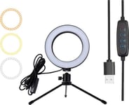 Aptel Led Usb Ringljus + Stativljus Färg Vit Zd67b