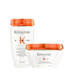 Kérastase, Nutritive, Routine Nourrissante pour Cheveux Moyens à Épais, Secs à Très Secs, Shampoing Bain Satin Riche + Masque Nourrissant Masquintense Riche