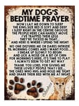 SHAWPRINT MY Dog's Bedtime Prayer Retro Style Metal TIN Sign/Plaque, Chihuahua, 4" x 3" Fridge Magnet