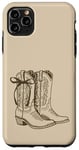 Coque pour iPhone 11 Pro Max Coquette de cowgirl vintage avec nœud beige