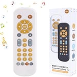 JoyJoyful Jouet Telecommande TV Enfant Bebe 1 an, 3 Langues Jeux Educatif Cadeau Fille 1 an pour Français/Espagnol/Anglais, Jouets Musicaux, Jouets d'apprentissage Précoce Einstein (Blanc)