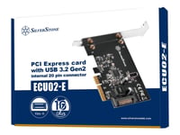 Silverstone Ecu02-E - Usb-Adapter - Pcie 3.0 X2 Låg Profil - Usb 3.2 Gen 2