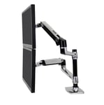 Ergotron LX Series Dual Stacking Arm 61 cm (24&quot;) Silver Desk