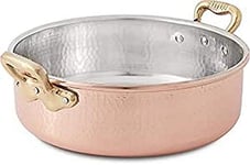 Cu Artigiana Luxury Line Casserole Basse, cuivre, Marron, 28 cm