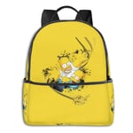 The Simpsons Bart" Simpson Laptop Bapas Personality Waterproof Travel Daypa with Bottle Side Poets