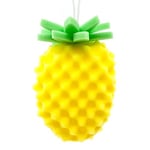 Meridiana Ananas ou Fraise Façonnée en forme de fruits de bain éponge avec crochet de suspension, 16 x 14 x 6.5 cm