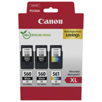 2x Canon PG560XL Black & 1x CL561XL Colour Ink Cartridge For PIXMA TS5353