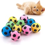 10 stycken 4 cm katt leksak boll skum fotboll aktivitet katt leksak interaktiv boll leksak färg slumpmässig