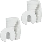 Relaxdays - Bloque-porte, lot de 20, pour tiroir, anti-pincement pour bébés et enfants, mousse, hlp 2 x 9 x 10,5, blanc