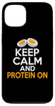 iPhone 13 Keep Calm and Protein On Weight Lifting Case