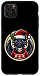 Coque pour iPhone 11 Pro Max Dessin animé Dragon avec bonnet de Père Noël Noël enfants garçons filles