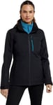 Mountain Warehouse Rainforest Womens Jacket  Waterproof Hooded uk 10 Black New