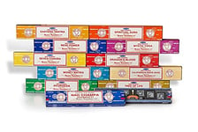 Satya Nag Champa Superhit Eastern Tantra Spiritual Aura Reiki Power Mystic Yoga Seven Chakra Dragon's Blood Money Matrix Californian White Sage Ayurveda Tree of Life Incense Sticks 15gms x 12 Packs