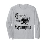 Gruss Vom Krampus Ugly Christmas Monster Men Women Kids Long Sleeve T-Shirt