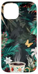 Coque pour iPhone 14 White Pop Art Tropical Magic Book Floral Coffee Books