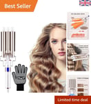 Professional 3 Barrel Wave Curler with Temperature Control for Effortless Waves