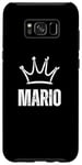 Coque pour Galaxy S8+ Couronne King Mario – Prénom personnalisé anniversaire #1 gagnant