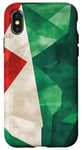 Coque pour iPhone X/XS Coque de téléphone drapeau italien vintage géométrique vert