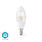 SmartLife LED vintage lampa | Wi-Fi | E14 | 400 lm | 5 W | Varm Vit | 2700 K | Glas | Android / IOS | Ljus | 1 st.