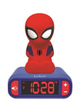 Lexibook, Spider-Man, Réveil Veilleuse Spider-Man, personnage lumineux, choix de 6 alarmes, 6 effets sonores, Écran rétro-éclairé, Horloge, Snooze, Bleu, RL800SP