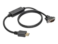 Eaton Tripp Lite Series Hdmi To Vga Active Adapter Cable (Hdmi To Low-Profile Hd15 M/M), 6 Ft. (1.8 M) - Adapterkabel - Hdmi Hann Til Hd-15 (Vga) Hann - 1.83 M - Skjermet - Svart - Tommelskruer