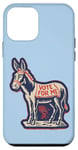 Coque pour iPhone 12 mini Vote Blue Donkey Election Vintage Retro Style