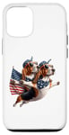 Coque pour iPhone 13 Pro Basset Hound 4th of July Chien Animal Garçons Filles Hommes Femmes Enfant