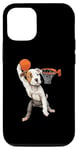 iPhone 12/12 Pro Vintage Pitbull Dog Playing Basketball Dog Sports Game Lover Case