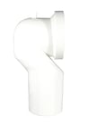 Ideal Standard - Multi Suites, Courbe Technique pour Toilettes, Raccord Universel pour drains de Sol en PVC, Blanc