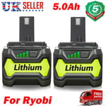 2x 5.0A Battery For Ryobi P108 ONE+ Plus P104 P102 P103 P107 P109 Lithium 18Volt