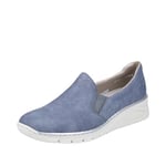 Rieker Femme N3363 Mocassin, Bleu, 38 EU