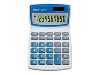 Rexel Ibico 210X - Calculatrice de bureau - 10 chiffres - panneau solaire, pile - blanc, bleu