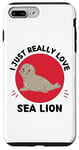 Coque pour iPhone 7 Plus/8 Plus Lion de mer Kawaii I Just Really Love Cute Sea Lion Lover