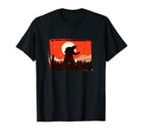 T Rex Moon T-Shirt Dinosaur Japanese Kaiju Monster Film T-Shirt